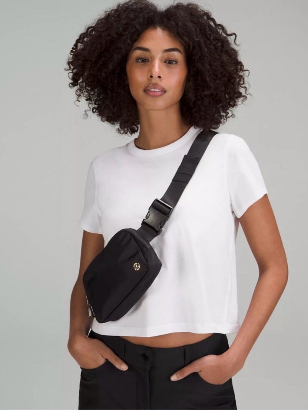 lululemon athletica Black Crossbody Belt Bag